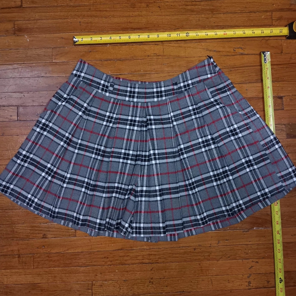 Mona B. Plaid Mini Skirt